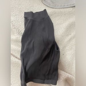 Zara gray mock neck crop top ribbed